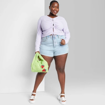 Women's Super-High Rise Rolled Cuff Jean Shorts - Wild Fable™ 6 Women's Super-High Rise Rolled Cuff Jean Shorts - Wild Fable™ - Image 4