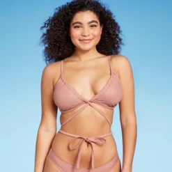 Women's Strappy Underwire Bikini Top - Wild Fable™ Brown Lurex -Target GUEST 0563326d 838f 4cb9 8271 96fa0097378c