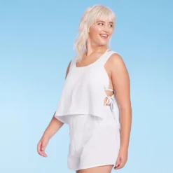 Women's Side-Tie Cover Up Cropped Tank Top - Wild Fable™ -Target GUEST 07b4d415 f7f9 406d 9c96 8d12364d40b9