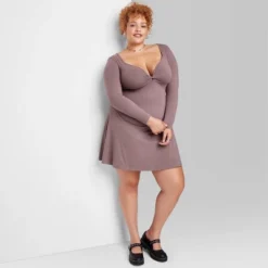 Women's Long Sleeve Twist-Front Mini Knit Skater Dress - Wild Fable™ -Target GUEST 0cd6ffa5 bece 4161 b077 1be0125f0245
