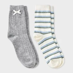 Women's Pointelle With Bow & Striped 2pk Mid Crew Socks - Wild Fable™ 12 Women's Pointelle With Bow & Striped 2pk Mid Crew Socks - Wild Fable™ -Target GUEST 122a7871 f2c5 496e afc6 f1d614ce7973