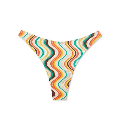 Women's Extra High Leg Ultra Cheeky Bikini Bottom - Wild Fable™ Multi Striped 8 Women's Extra High Leg Ultra Cheeky Bikini Bottom - Wild Fable™ Multi Striped - Image 6