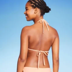 Women's Crochet Triangle Bikini Top - Wild Fable™ Peach -Target GUEST 1c046d07 8e14 40a9 a37a 1547d28e9288