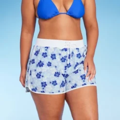 Women's 4" Inseam High Waist Lace-Up Board Shorts - Wild Fable™ Blue Floral Print 9 Women's 4" Inseam High Waist Lace-Up Board Shorts - Wild Fable™ Blue Floral Print -Target GUEST 1ff6dd84 7ef1 46c3 81c8 de41223e7a58