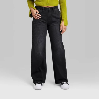 Women's Super-High Rise Wide Leg Baggy Jeans - Wild Fable™ Black Wash 3 Women's Super-High Rise Wide Leg Baggy Jeans - Wild Fable™ Black Wash