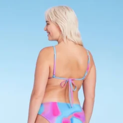 Women's Tunnel Front Bralette Bikini Top - Wild Fable™ Blue Marble Print -Target GUEST 2590b86f 3a9c 4587 b451 bcb0db75379f