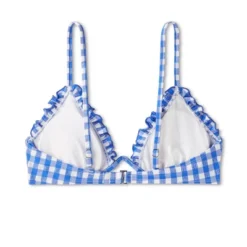Women's Ruffle Trim Textured Underwire Bikini Top - Wild Fable™ Cobalt Blue Gingham Print -Target GUEST 34d83ec2 e761 4dfb b894 8b67bea65070