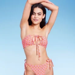 Women's U Bralette Multiway Bikini Top - Wild Fable™ Orange Tile Print -Target GUEST 3b94ef45 4e6d 4921 844a bd63b23a3459