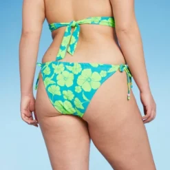 Women's Adjustable Coverage Bikini Bottom - Wild Fable™ Blue/Green Tropical Print -Target GUEST 3c565e26 f43f 41d8 bd5b b6b4d8933750
