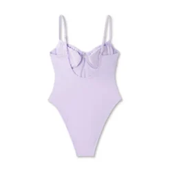 Women's Shirred Detail Underwire High Leg Extra Cheeky One Piece Swimsuit - Wild Fable™ Lilac Purple 12 Women's Shirred Detail Underwire High Leg Extra Cheeky One Piece Swimsuit - Wild Fable™ Lilac Purple -Target GUEST 43772e28 614a 46b8 95e2 fbe258408d7a
