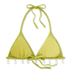 Women's Shell Detail Triangle Bikini Top - Wild Fable™ Green 14 Women's Shell Detail Triangle Bikini Top - Wild Fable™ Green -Target GUEST 45287b5c 63be 44b4 81cd f9c5241c7057
