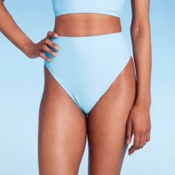 Women's High Leg Cheeky High Waist Bikini Bottom - Wild Fable™ Light Blue -Target GUEST 4643e7cb d800 4faa 8e6f f81d08383537