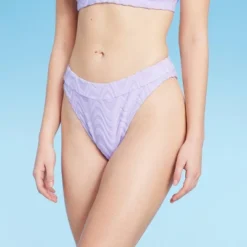 Women's Wavy Terry Textured Mid-Waist Ultra High Leg Cheeky Bikini Bottom - Wild Fable™ Lilac Purple 16 Women's Wavy Terry Textured Mid-Waist Ultra High Leg Cheeky Bikini Bottom - Wild Fable™ Lilac Purple -Target GUEST 4662ba71 55cb 4eb0 87ec 6877d007f114