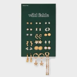 Sun And Moon Earring Set 18pc - Wild Fable⢠Gold