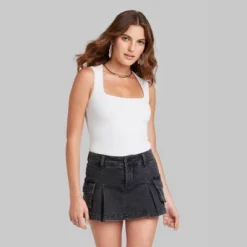 Women's Square Neck Bodysuit - Wild Fable™