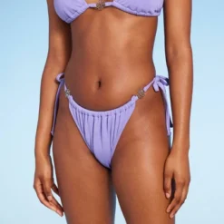 Women's Side-Tie Adjustable Extra High Leg Lurex Plisse Textured Bikini Bottom - Wild Fable™ 16 Women's Side-Tie Adjustable Extra High Leg Lurex Plisse Textured Bikini Bottom - Wild Fable™ -Target GUEST 508e926a 58e9 4316 bb3e 4aee6aaaad19