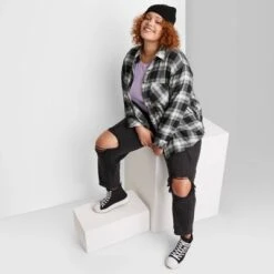 Women's Oversized Button-Down Flannel Shirt - Wild Fable™ Plaid 12 Women's Oversized Button-Down Flannel Shirt - Wild Fable™ Plaid -Target GUEST 5b0b354b a6fe 44aa ba78 84478a46c3f2