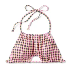 Women's Cut Out High Neck Bikini Top - Wild Fable™ Multi Check Print -Target GUEST 6168fd59 adec 428b 9a69 105807d182e6