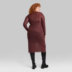 Women's Long Sleeve Lurex Mesh Midi Dress - Wild Fable™ Burgundy 8 Women's Long Sleeve Lurex Mesh Midi Dress - Wild Fable™ Burgundy -Target GUEST 6429be57 2fc2 468a 9d3e 42782bdb1e5c