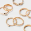 Rhinestone Band Ring Set 8pc - Wild Fable™ Gold: Stacking, Statement Jewelry, Medium/Large, Zinc Material 2 Rhinestone Band Ring Set 8pc - Wild Fable™ Gold: Stacking, Statement Jewelry, Medium/Large, Zinc Material -Target GUEST 67d76253 fdc1 4bba aeb9 54c831b27d6f