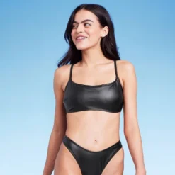 Women's Faux Leather Bralette Bikini Top - Wild Fable™ Black 16 Women's Faux Leather Bralette Bikini Top - Wild Fable™ Black -Target GUEST 6de6a10b c9b4 454a 84e9 82bed3b0536e