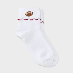 Women's Game Day Embroidered Football Pointelle Bobby Socks With Lettuce Edge Cuff - Wild Fable™ 30 Women's Game Day Embroidered Football Pointelle Bobby Socks With Lettuce Edge Cuff - Wild Fable™ -Target GUEST 7154ecbf 4962 42d1 91e7 8f565a8b2132