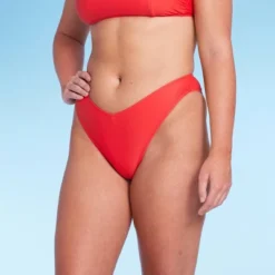 Women's Low-Rise Super Cheeky Extra High Leg Bikini Bottom - Wild Fable™ Red -Target GUEST 72ba8aa6 94b2 48b6 be2f 44104bec0e6f
