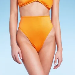 Women's Ribbed High Waist High Leg Extra Cheeky Bikini Bottom - Wild Fable™ Orange -Target GUEST 73492f03 6546 473d ab49 bc71d81da550