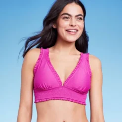 Women's Smocked Detail Longline Bikini Top - Wild Fable™ Purple 11 Women's Smocked Detail Longline Bikini Top - Wild Fable™ Purple -Target GUEST 7795cae5 f4af 4bae a9c9 aa129dff4090