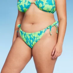 Women's Adjustable Coverage Bikini Bottom - Wild Fable™ Blue/Green Tropical Print -Target GUEST 808a435c 0d3d 45cd 9338 bcdb9fb42a32