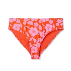 Women's High Leg Extra Cheeky Low-Rise Bikini Bottom - Wild Fable™ Orange/Pink Tropical Print -Target GUEST 8efded8f 6ab1 4acd 9f33 9272e8b22c8e