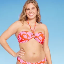 Women's Ring Front Halter Bandeau Bikini Top - Wild Fable™ Orange/Pink Tropical Print 15 Women's Ring Front Halter Bandeau Bikini Top - Wild Fable™ Orange/Pink Tropical Print -Target GUEST 90e16db9 4e33 4cf8 9a24 50bf02a3eb96