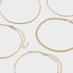 Chain Choker Necklace Set 5pc - Wild Fable™ Gold: Lobster Claw Clasp, Recycled Zinc, 12" Length 7 Chain Choker Necklace Set 5pc - Wild Fable™ Gold: Lobster Claw Clasp, Recycled Zinc, 12" Length -Target GUEST 94153fc4 55c3 4f27 bd19 c730702e2114