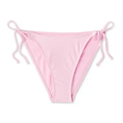 Women's Side-Tie Scoop Front High Leg Cheeky Bikini Bottom - Wild Fable™ Light Pink Lurex -Target GUEST 988fed45 2a75 4d31 ad99 190ef987fa51