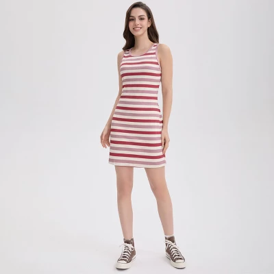 Women's Knit Mini Dress - Wild Fable™ Pink Striped 6 Women's Knit Mini Dress - Wild Fable™ Pink Striped - Image 4
