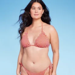 Women's Ribbed Triangle Bikini Top - Wild Fable™ Geo Print -Target GUEST a55f9ea8 e2a0 4c9e 81b7 881986f11a90