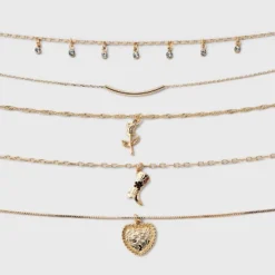 Mixed Rose And Heart Choker Necklace Set 5pc - Wild Fable™ Gold 7 Mixed Rose And Heart Choker Necklace Set 5pc - Wild Fable™ Gold -Target GUEST a6181f8f 2e6b 4d82 a09f ab66831df724