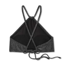 Women's High Next Halter Bralette Bikini Top - Wild Fable™ Black Lurex -Target GUEST ac245152 e46b 4fdd 9575 830dad9109e4