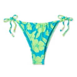 Women's Adjustable Coverage Bikini Bottom - Wild Fable™ Blue/Green Tropical Print -Target GUEST ac2f67ed 85fe 4e62 809c 2c43ccca279d
