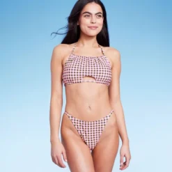 Women's High Leg Cheeky Bikini Bottom - Wild Fable™ Multi Check Print -Target GUEST b2e8b16d cf41 4ed6 bf66 7eb22925ae8c
