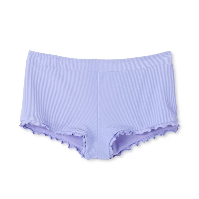 Women's Ruffle Detail Ribbed Cheeky Boyshorts Bikini Bottom - Wild Fable™ Purple 7 Women's Ruffle Detail Ribbed Cheeky Boyshorts Bikini Bottom - Wild Fable™ Purple - Image 5