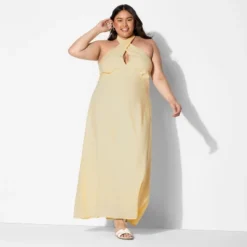 Women's Maxi A-Line Dress - Wild Fable™ Yellow -Target GUEST b74990e1 5f90 4a3c 84c2 bf2b98255469