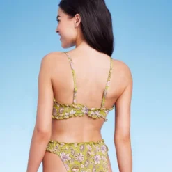 Women's Ruffle Detail Bralette Bikini Top - Wild Fable™