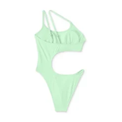 Women's One Shoulder Cut Out One Piece Swimsuit - Wild Fable™ Light Green -Target GUEST badda697 47bc 4521 bc2a be487ee3d377