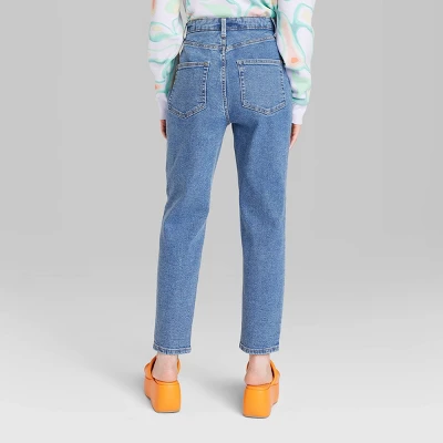 Women's Super-High Rise Curvy Tapered Jeans - Wild Fable™ Medium Wash 4 Women's Super-High Rise Curvy Tapered Jeans - Wild Fable™ Medium Wash - Image 2