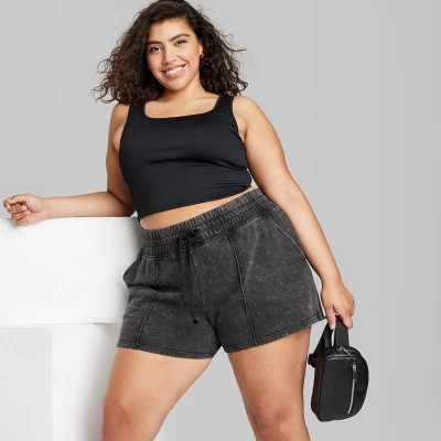 Women's High-Rise Fleece Shorts - Wild Fable™ 6 Women's High-Rise Fleece Shorts - Wild Fable™ - Image 4