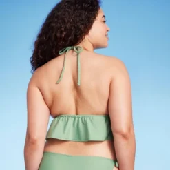 Women's Crochet Tie-Front Longline Bikini Top - Wild Fable™ Soft Green -Target GUEST c5739bc9 c0b2 4525 80a1 0dc09ad82033