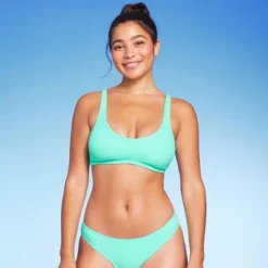 Women's Pucker Textured Bralette Bikini Top - Wild Fable™ Sea Green -Target GUEST cd6b62e2 82c7 4f69 aa9a 800c40945c8a