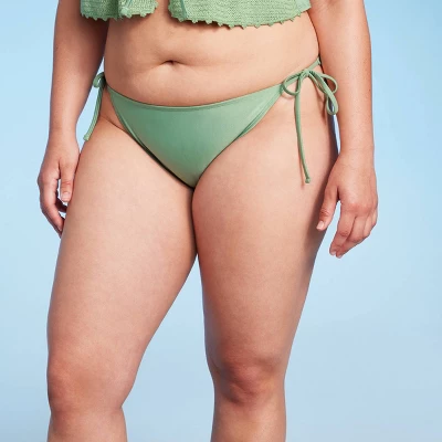 Women's Side-Tie Medium Coverage Bikini Bottom - Wild Fable™ Soft Green 5 Women's Side-Tie Medium Coverage Bikini Bottom - Wild Fable™ Soft Green - Image 3