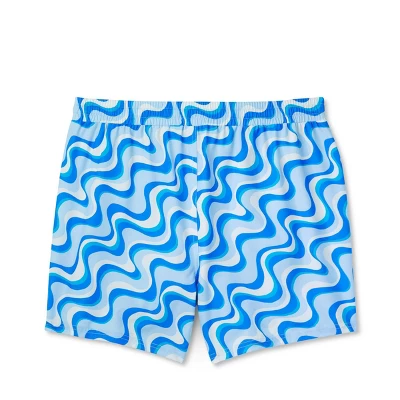 Women's 5" Board Swim Shorts - Wild Fable™ Multi Blue Swirl Print 8 Women's 5" Board Swim Shorts - Wild Fable™ Multi Blue Swirl Print - Image 6